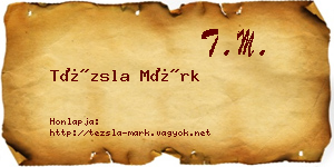 Tézsla Márk névjegykártya